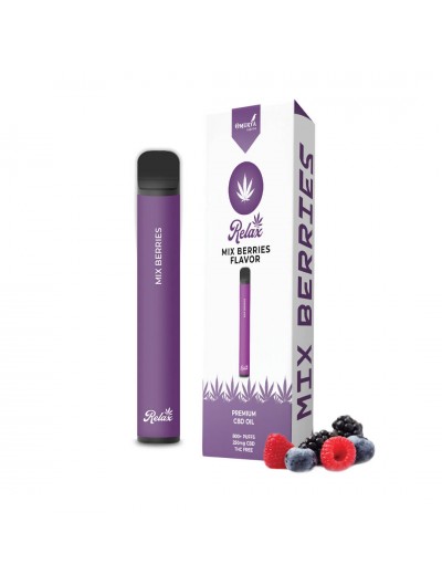 Ηλεκτρονικό Τσιγάρο Μιας Χρήσης - Relax CBD Disposable Pen Mix Berries- 250mg