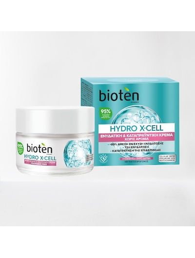 Bioten Hydro X-Cell 72ωρη Ενυδατική Κρέμα Προσώπου Ημέρας για Ευαίσθητες Επιδερμίδες 50ml