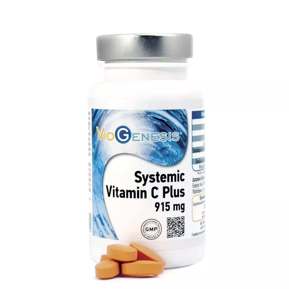 Vitamin C Systemic Plus (Μη Όξινη Ενισχυμένη Βιταμίνη C) Ανοσοποιητικό 915mg 120tabs